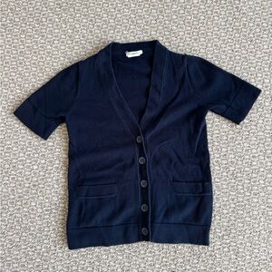 Crewcuts Navy Blue Short Sleeve Cardigan